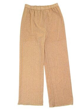Oseree Gold Metallic Straight Leg Pants
